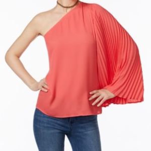 INC International Concepts Pleats One-Shoulder Top